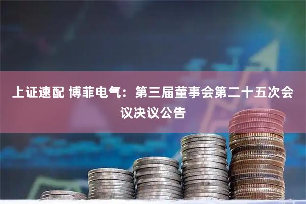 上证速配 博菲电气：第三届董事会第二十五次会议决议公告